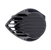 Rough Crafts Teardrop Finned air cleaner assembly. Black or Chrome Fits: > 18-21 Softail; 17-21 Touring, Trike