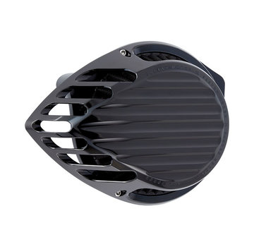 Rough Crafts Teardrop-gerippter Luftfilter. Schwarz oder Chrom Passend für: > 18-21 Softail; 17-21 Touring, Trike