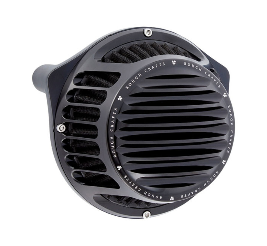 Round Finned air cleaner assembly Black or Chrome Fits: > 18-21 Softail; 17-21 Touring Trike