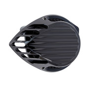 Rough Crafts Teardrop Finned air cleaner assembly. Black or Chrome Fits: > 16-17 Softail; 2017 FXDLS; 08-16 Touring