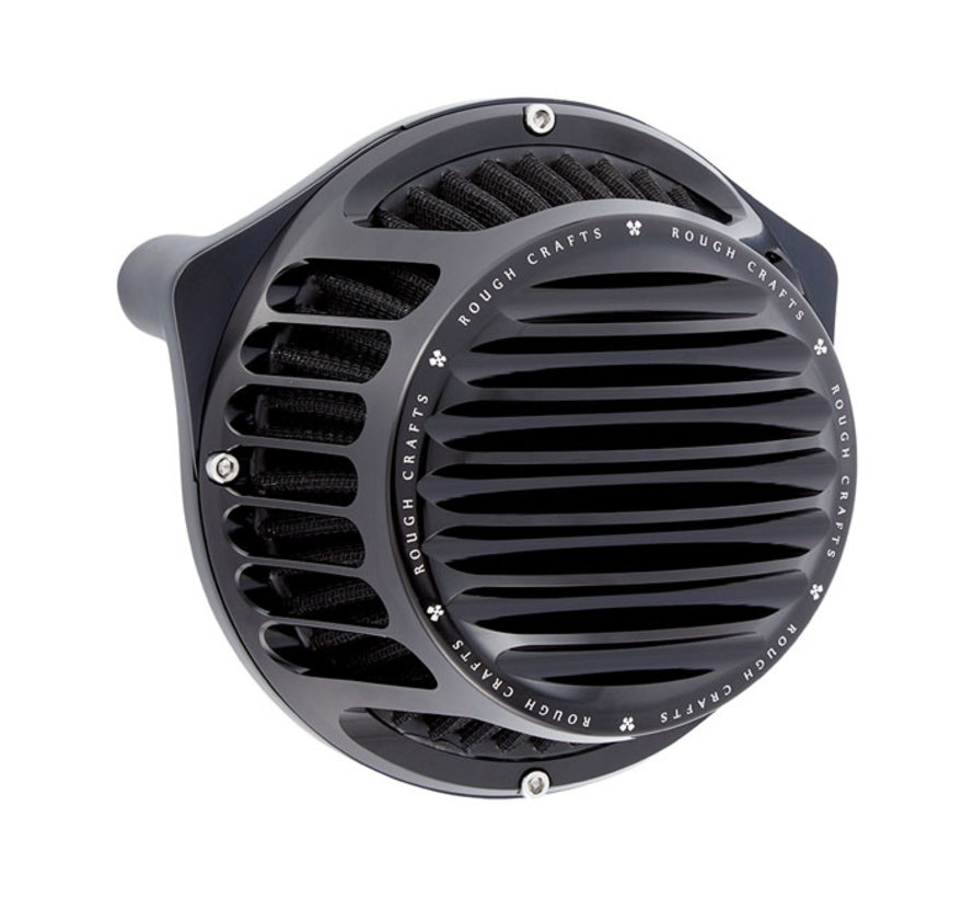 Round Finned air cleaner assembly Black or Chrome Fits: > CV 93-06 Bigtwin Delphi : 04-17 Dyna 01-15 Softail 02-07 Touring