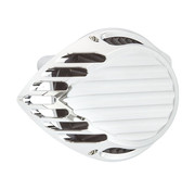 Rough Crafts Teardrop Finned air cleaner assembly. Black or Chrome Fits: > 91-21 XL Sportster