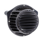 Rough Crafts Round Finned air cleaner assembly. Black or Chrome Fits: > 91-21 XL Sportster