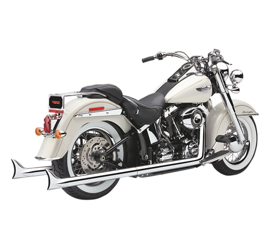 rue Duals mit Fischschwänzen Chrom Passend für: > 97-06 Softail Modelle