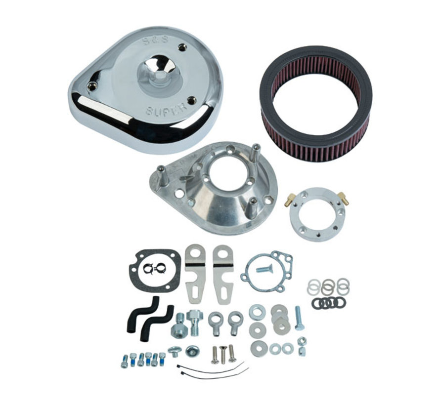 Teardrop Air Cleaner Kit black or chrome Fits: > 07-21 XL Sportster