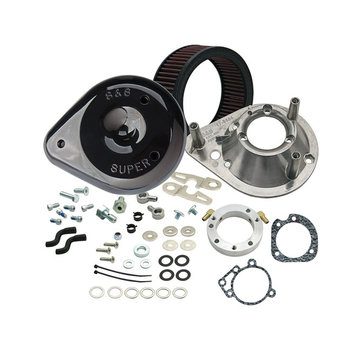 S&S Classic Teardrop Air Cleaner Kit zwart of chroom Geschikt voor: > CV 93-06 Bigtwin, Delphi 01-15 Softail; 04-17 Dyna, 02-07 Touring