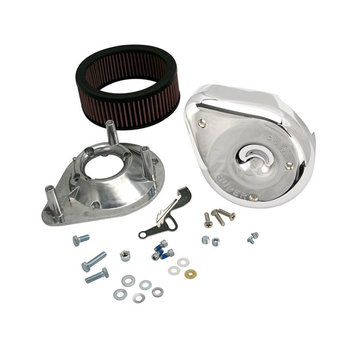 S&S Classic Teardrop Air Cleaner Kit chrome Fits: > 66-84 Bigtwin with S&S E/G