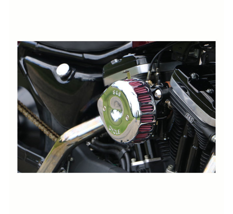 Mini Teardrop Stealth air cleaner kit air cleaner assembly Black or Chrome Fits: > 00-15 Softail; 99-17 Dyna 99-07 Touring