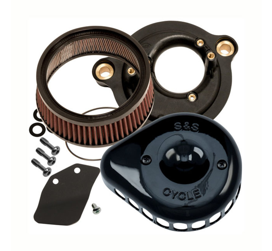 Mini Teardrop Stealth air cleaner kit air cleaner assembly Black or Chrome Fits: > 18-21 Softail; 17-21 Touring; 17-21 Trikes
