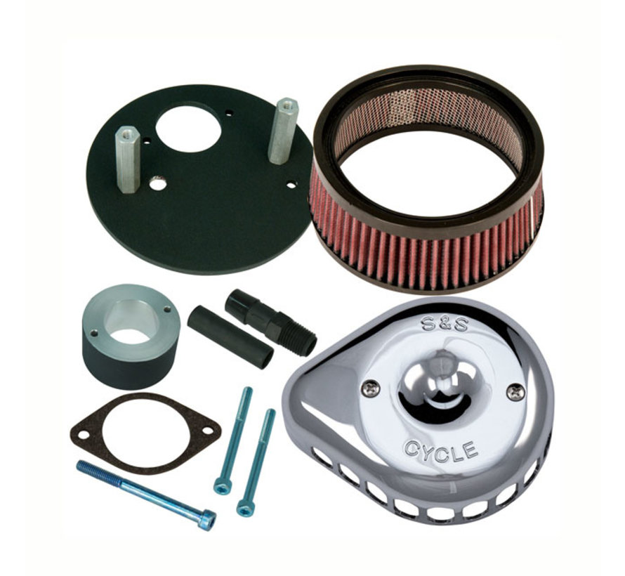 Kit de filtro de aire Mini Teardrop Stealth conjunto de filtro de aire Negro o cromado Compatible con: > 17-20 XG750A Street Rod 15-20 XG750/500 Street