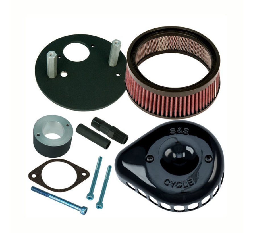 Kit de filtre à air Mini Teardrop Stealth ensemble de filtre à air noir ou chromé