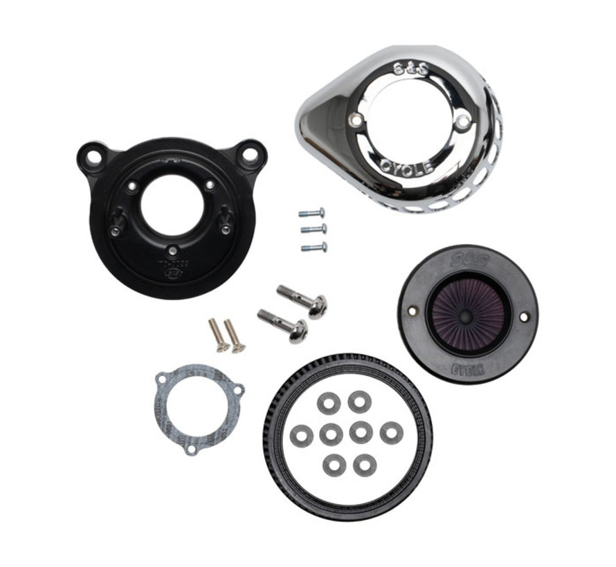 Air stinger stealth air cleaner kit air cleaner assembly Black or Chrome Fits: > 00-15 Softail; 99-17 Dyna 99-07 Touring