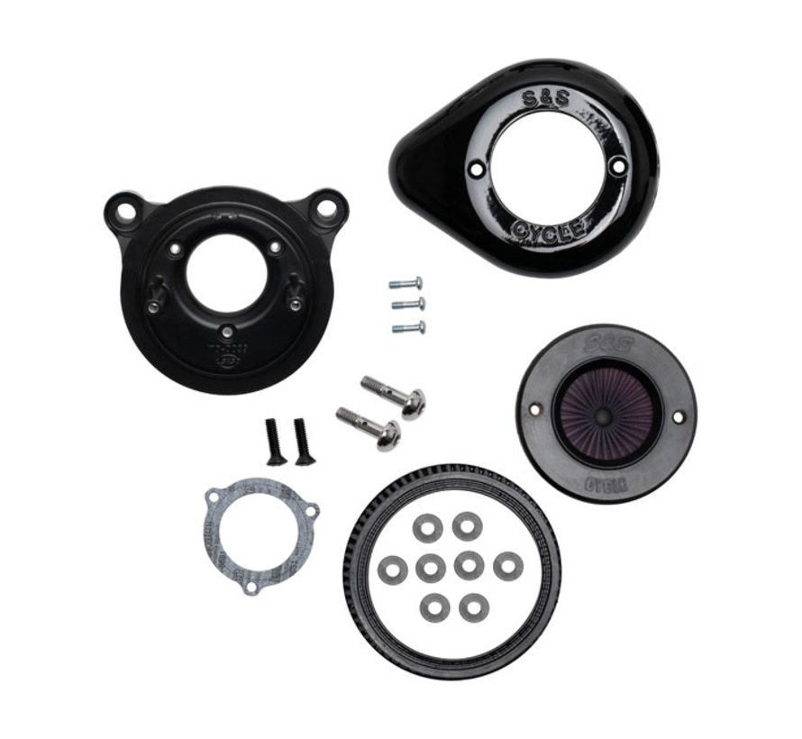 Air stinger stealth air cleaner kit air cleaner assembly Black or Chrome Fits: > 00-15 Softail; 99-17 Dyna 99-07 Touring