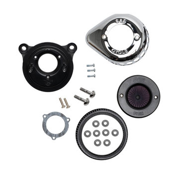 S&S Air stinger stealth air cleaner kit, air cleaner assembly Black or Chrome Fits: > 16-17 Softail; 2017 FXDLS; 08-16 Touring, Trike