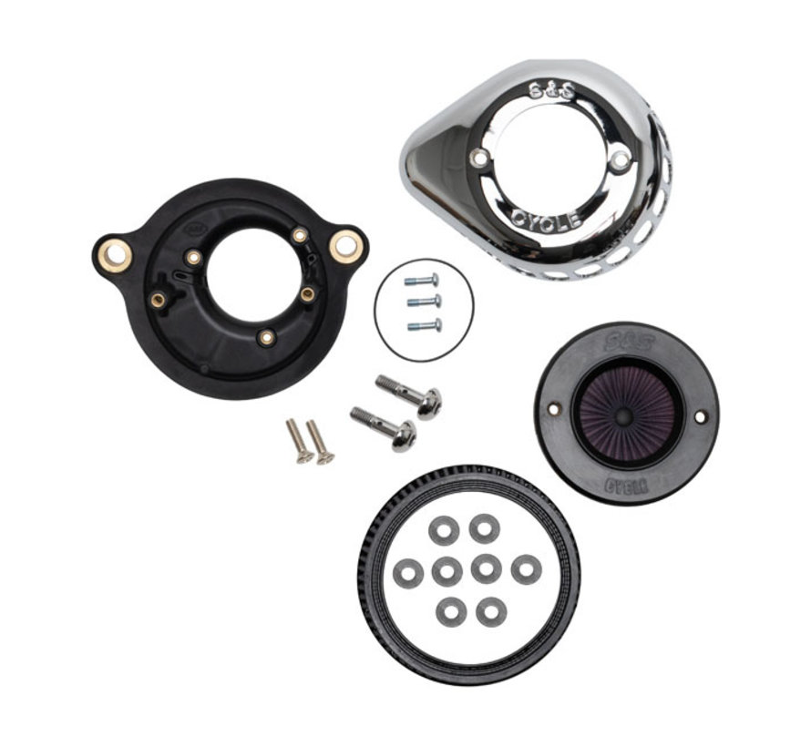 Air stinger stealth air cleaner kit air cleaner assembly Black or Chrome Fits: > 18-21 Softail; 17-21 Touring; 17-21 Trikes