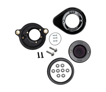 S&S Air stinger stealth air cleaner kit, air cleaner assembly Black or Chrome Fits: > 18-21 Softail; 17-21 Touring; 17-21 Trikes