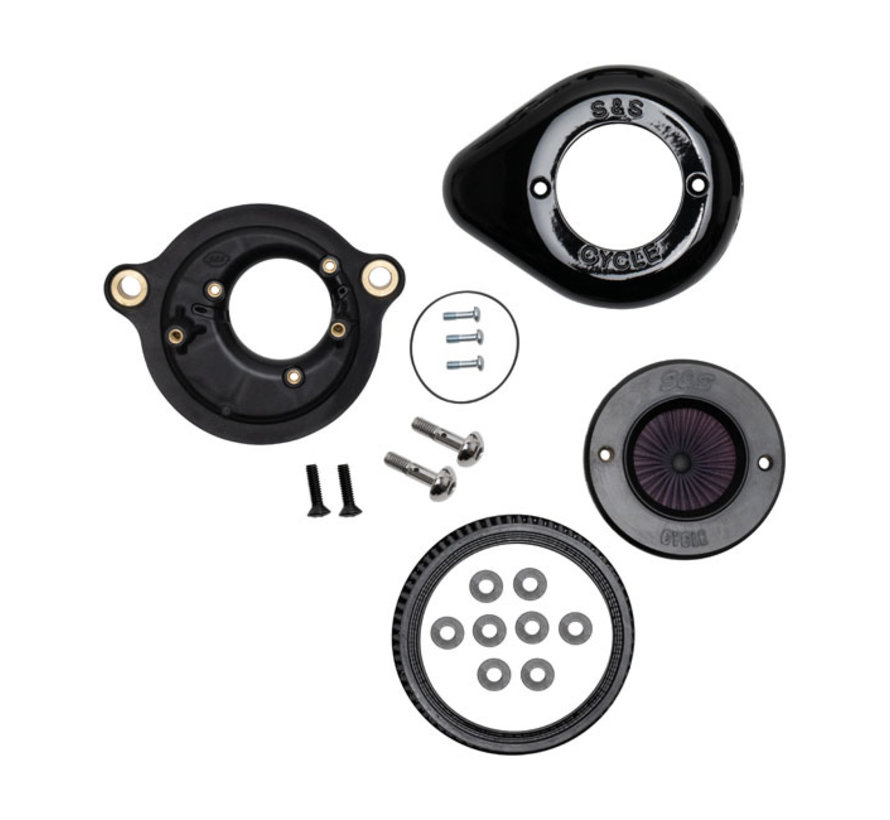 Kit de filtro de aire Air Stinger Stealth conjunto de filtro de aire Negro o cromado Compatible con: > Softail 18-21; 17-21 Turismo; 17-21 Triciclos