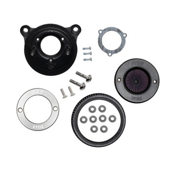 S&S Air stinger stealth air cleaner kit, air cleaner assembly Fits: > 00-15 Softail; 99-17 Dyna, 99-07 Touring