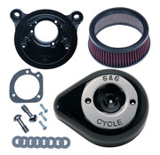 S&S Stealth Carbon, Chrome or black Teardrop  air cleaner assembly Fits: > 18-21 Softail; 17-21 Touring; 17-21 Trikes