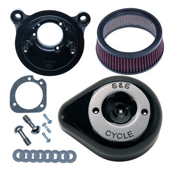 S&S Stealth Carbon, Chrome or black Teardrop  air cleaner assembly Fits: > 18-21 Softail; 17-21 Touring; 17-21 Trikes