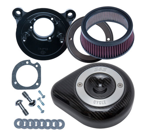 S&S kit de filtre à air furtif chromé noir ou carbone ensemble de filtre à air Convient à : > 16-17 Softail ; FXDLS 2017 ; 08-16 Touring Trike