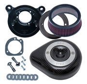 S&S stealth Chrome, Black or carbon air cleaner kit, air cleaner assembly Fits: > 00-15 Softail; 99-17 Dyna, 99-07 Touring