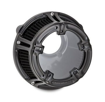 Arlen Ness Method clear series black, chrome or contrast air cleaner kit, air cleaner assembly Fits: > 16-17 Softail; 2017 FXDLS; 08-16 Touring, Trike