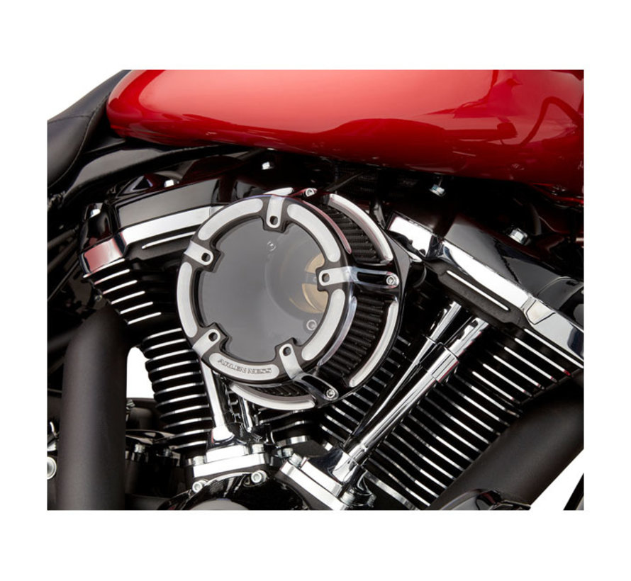 Method clear series black chrome or contrast air cleaner kit air cleaner assembly Fits: > 16-17 Softail; 2017 FXDLS; 08-16 Touring Trike