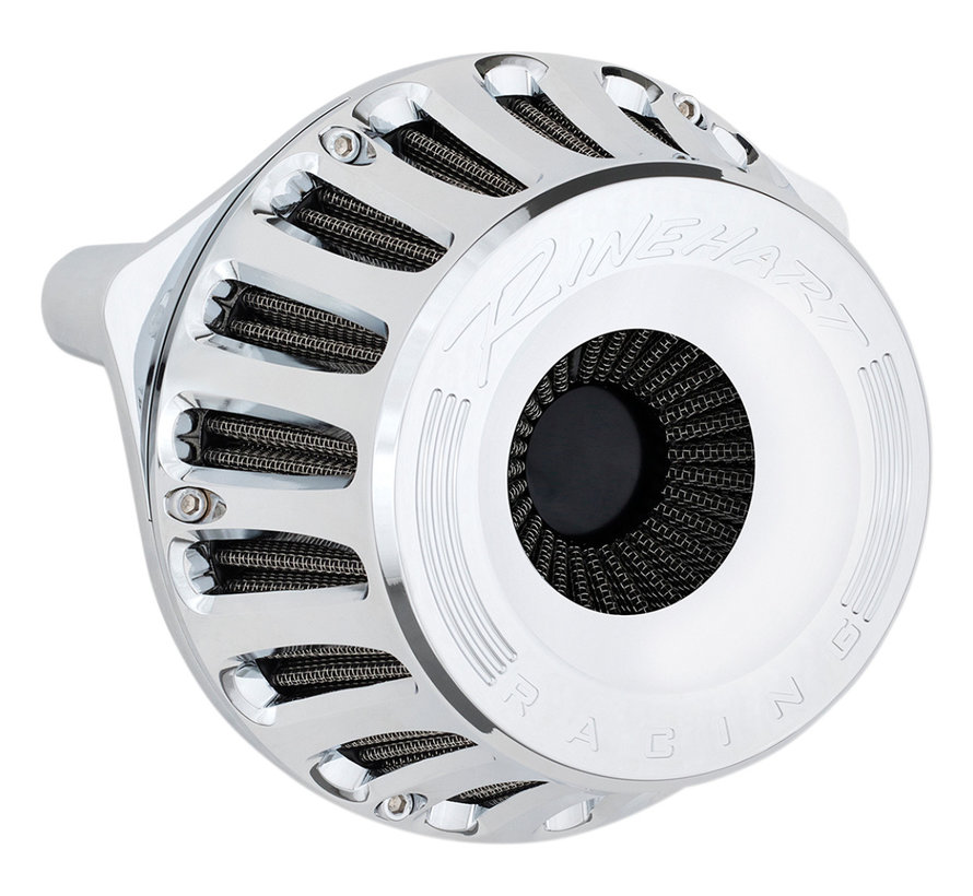 Moto Series Inverted Air Cleaner Chrome or black air cleaner assembly Fits: > 18-21 Softail; 17-21 Touring; 17-21 Trikes