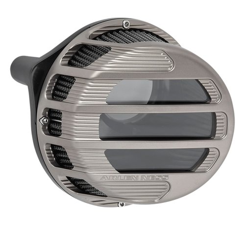 Arlen Ness Air Cleaner Side Kick Black Chrome or Titanium color Fits: > 00-15 Softail; 99-17 Dyna 99-07 Touring