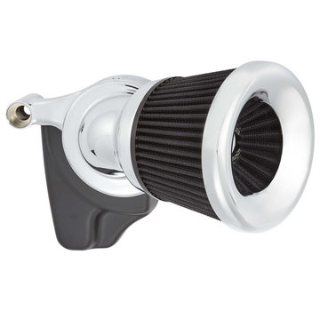 Arlen Ness Kit de filtre à air Velocity 65° noir ou chromé Compatible avec : > 00-15 Softail ; 99-17 Dyna, 99-07 Touring