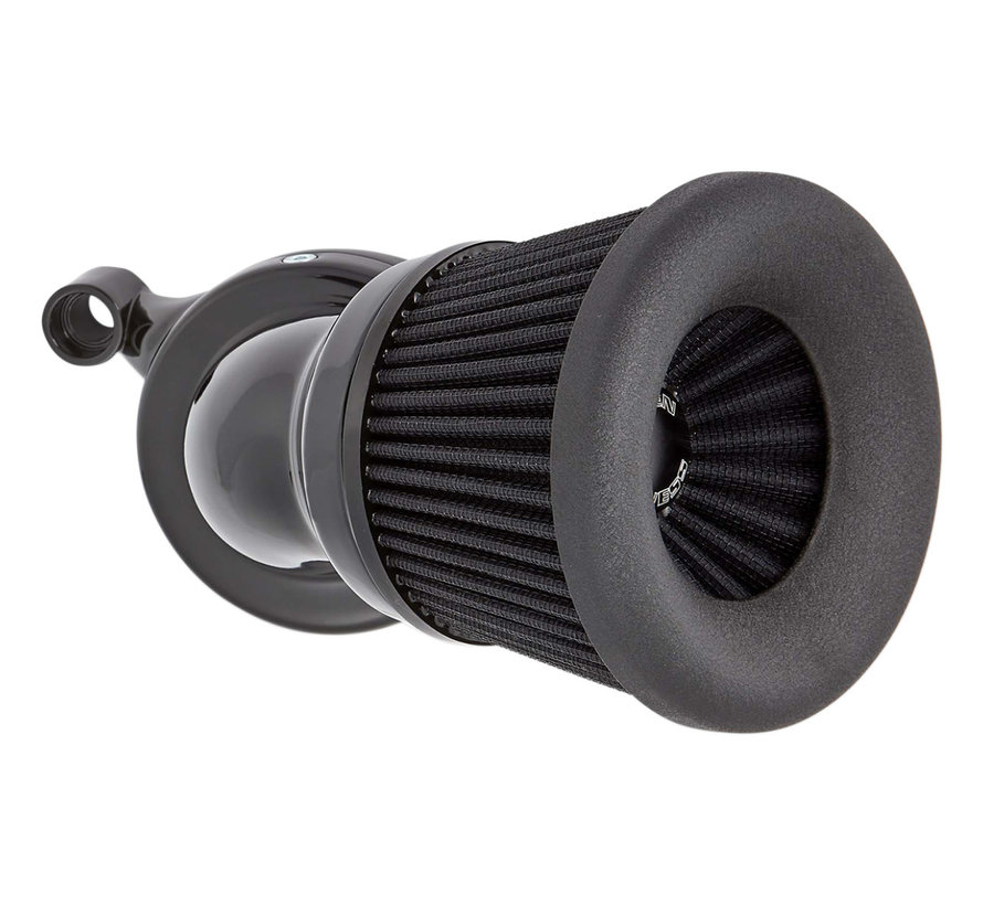 Kit de filtre à air Velocity 65° noir ou chromé Compatible avec : > 16-17 Softail ; FXDLS 2017 ; 08-16 Touring Trike