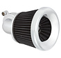 Velocity 90° Air Cleaner Kit Black or Chrome Fits: > 00-15 Softail; 99-17 Dyna 99-07 Touring