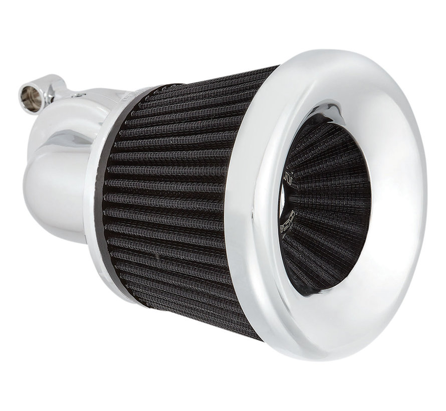 Velocity 90° Air Cleaner Kit Black or Chrome Fits: > 00-15 Softail; 99-17 Dyna 99-07 Touring