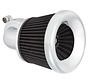 Kit de filtre à air Velocity 90° noir ou chromé Compatible avec : > 18-21 Softail ; 17-21 Tournée ; 17-21 Tricycles