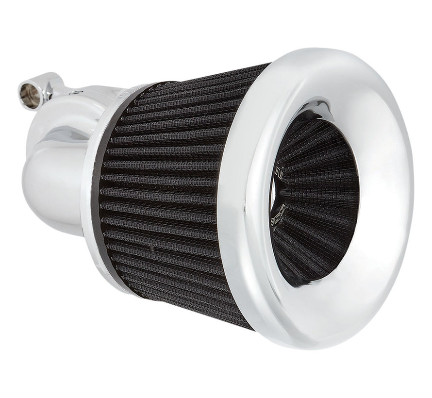Velocity 90° Air Cleaner Kit Black or Chrome Fits: > 18-21 Softail; 17-21 Touring; 17-21 Trikes