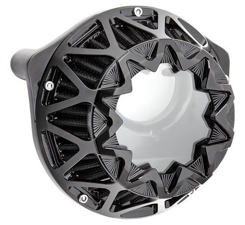 Arlen Ness Crossfire Air Cleaner Kit Zwart Contrast of Chroom Geschikt voor: > 18-21 Softail; 17-21 toeren; 17-21 driewielers