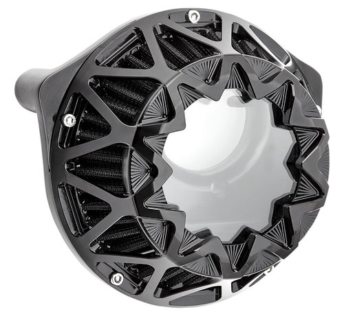 Arlen Ness Kit de filtro de aire Crossfire Negro en contraste o cromado Se adapta a: > Softail 18-21; 17-21 Turismo; 17-21 triciclos