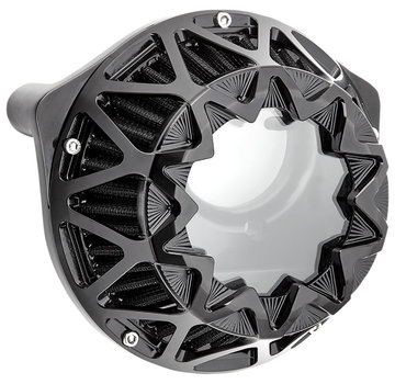 Arlen Ness Crossfire Air Cleaner Kit Zwart, Contrast of Chroom Geschikt voor: > 07-21 XL Sportster