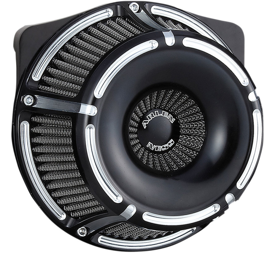 Inverted Series Air Cleaner Kit Slot Track Zwart of Chroom Past op: > 18-21 Softail; 17-21 toeren; 17-21 driewielers