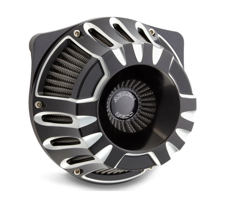 Inverted Series Air Cleaner Kit Diep uitgesneden Zwart of Chroom Past op: > 18-21 Softail; 17-21 toeren; 17-21 driewielers