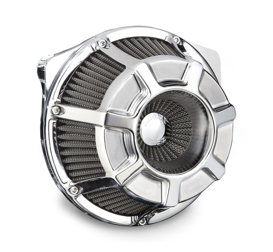 Inverted Series Air Cleaner Kit Beveled Black or Chrome Fits: > 18-21 Softail; 17-21 Touring; 17-21 Trikes