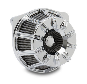 Arlen Ness Inverted Series Air Cleaner Kit 10 Gauge Zwart of Chroom Past op: > 18-21 Softail; 17-21 toeren; 17-21 driewielers