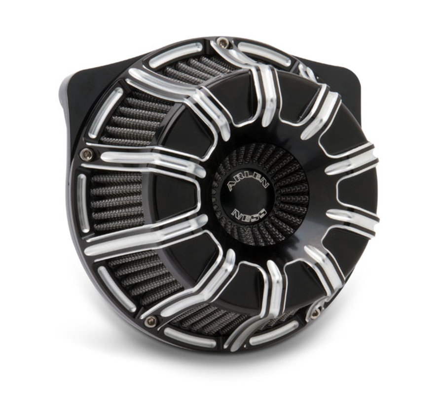 Inverted Series Air Cleaner Kit 10 Gauge Zwart of Chroom Past op: > 18-21 Softail; 17-21 toeren; 17-21 driewielers