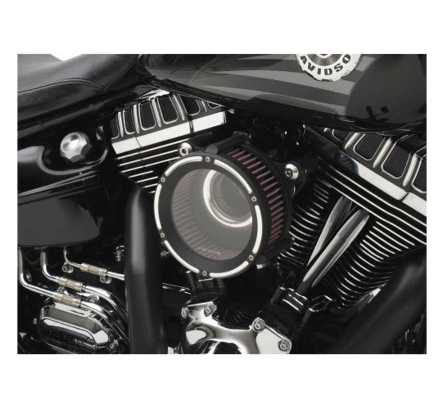 Assault Charge High-Flow Air Cleaner Black or Contrast Fits: > 18-21 Softail; 17-21 Touring; 17-21 Trikes