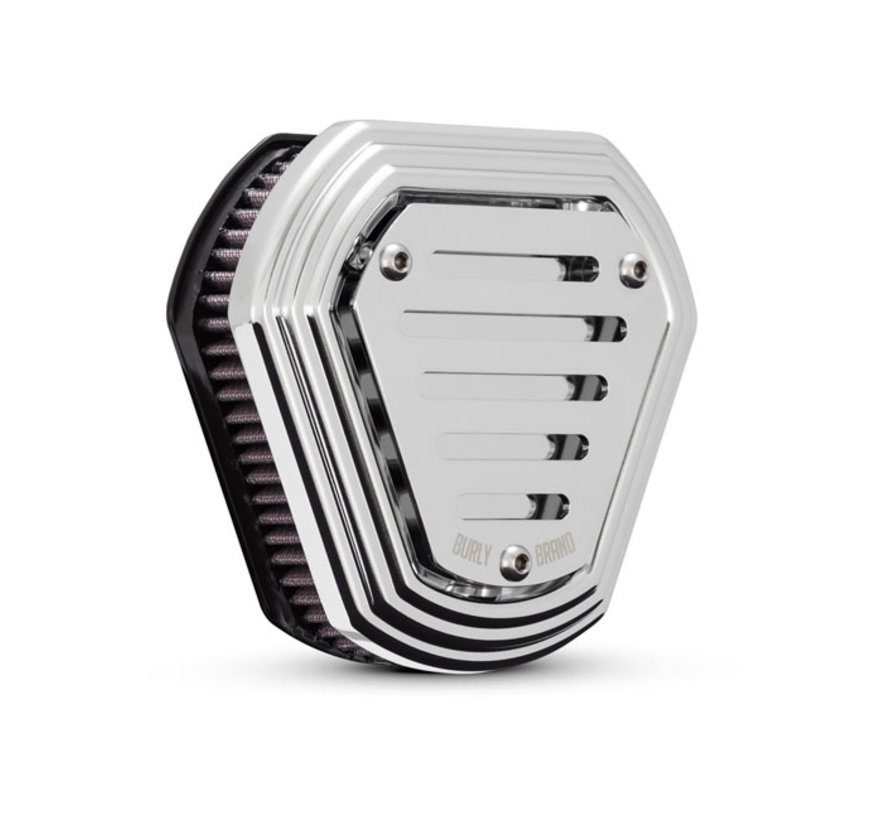 Hex Air Cleaner Kit Zwart of Chroom Past op: > 16-17 Softail; 2017 FXDLS; 08-16 Touring Trike