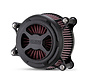 VO2 X Air Cleaner Wrinkle Black matte Black contrast or Chrome Fits: > 18-21 Softail; 17-21 Touring; 17-21 Trikes