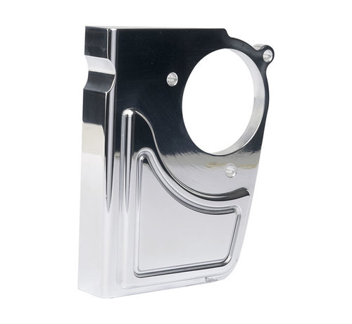 Vity's Design throttle servo cover Black or Chrome Fits: > 18-21 Softail; 17-21 Touring; 17-21 Trike