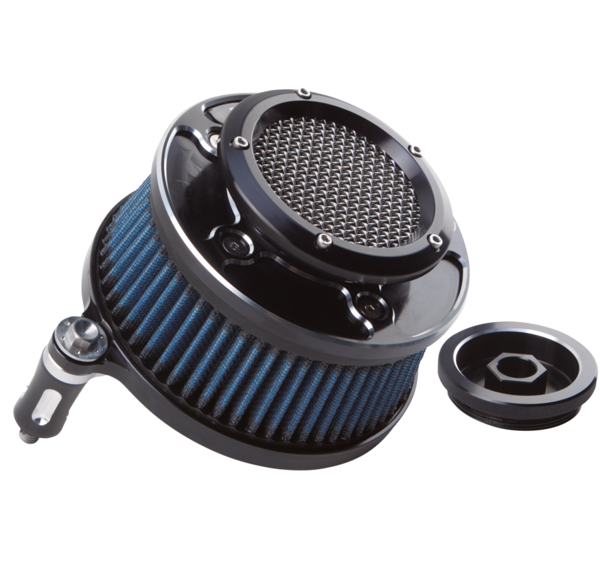 Hi-Flow Luftfilter-Kits mit Velocity Stack Schwarz Passend für: > 16-17 Softail; 2017 FXDLS; 08-16 Touring Trike