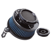 Two Brothers Racing Hi-Flow air cleaner kits with Velocity Stack Black Fits: > 18-21 Softail; 17-21 Touring; 17-21 Trikes